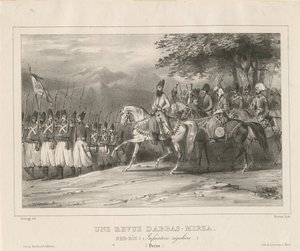 Prince, Field-Marshal Abbas Mirza Inspects Infantry Regiment