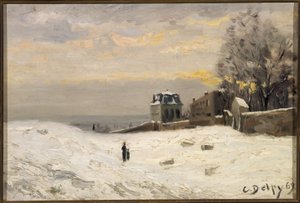 Snow at Montmartre by Hippolyte Camille Delpy