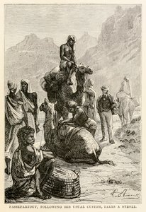 Passepartout, following his usual custom, takes a stroll, from Around the World in Eighty Days by Jules Verne