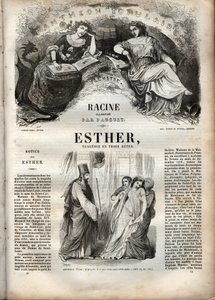 Illustration for Esther by Jean Racine (engraving)