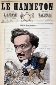 Cartoon by Henri Rochefort, French journalist, writer and politician. In Le Hanneton, June 4 by Hippolyte Mailly