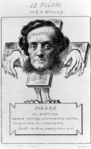 Cartoon of Ernest Pinard, c.1857