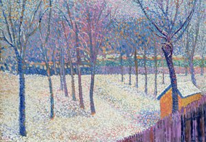 The Orchard under the Snow by Hippolyte Petitjean