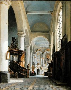 Interior of the Church of St. Denis, Saint-Omer, 1835