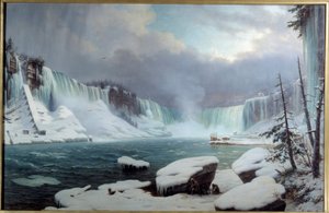 The Great Niagara Cataract, Winter Effect. View of Niagara Falls