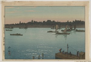 Sumida River - Afternoon, from the Series, Twelve Scenes of Tokyo, Taisho Era by Hiroshi Yoshida