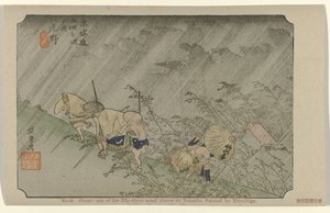 Shono (No. 46. Shono: One of the Fifty-Three Noted Places on Tokaido) by Hiroshige (I) , Utagawa