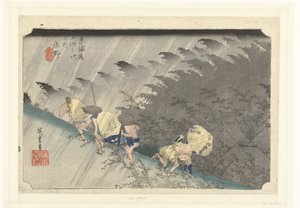Downpour at Shono (The 53 Stations of the Tokaido)
