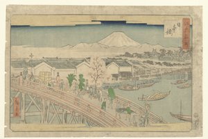 Nihonbashi (Famous Places in Edo) by Hiroshige (II) , Utagawa