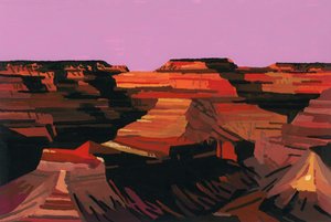 The valley turns red at sunset, 2015