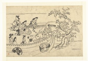 Musical Company Under a Cherry Tree (series title: Viewing Cherry Blossoms in Ueno)