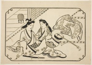 After a Little Music, from an Untitled Series of 12 Erotic Prints by Hishikawa Moronobu