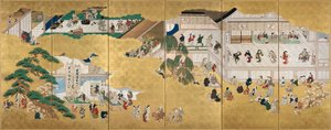 Scenes from the Nakamura Kabuki Theater by Hishikawa Moronobu