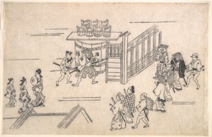 The Fourth Scene, from the series Scenes of the Pleasure Quarter at Yoshiwara in Edo by Hishikawa Moronobu
