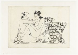 Erotic Scene by Hishikawa Moroshige (attributed to)