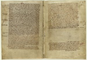 Verse Account of Magna Carta in the Chronicle of Melrose Abbey, 1270s