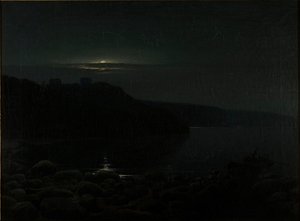 Hammershus in the Moonlight by Holger Drachmann