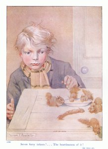 Seven furry infants, illustration from 