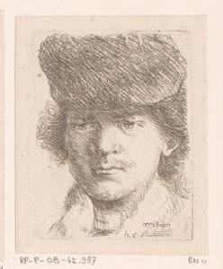 Portrait of Rembrandt with High Cap