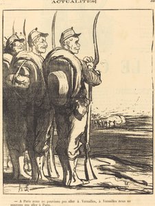 In Paris We Could Not... Go to Versailles... by Honoré Daumier