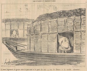 For Rent, Bachelor Apartments Between by Honoré Daumier