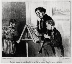 A Young Man Acquiring What is Known as an Art of Charting (Illustration by Honore Daumier, published in Charivari, 4 June)