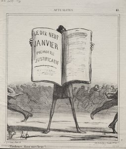 Actualities (No. 41): Electors, in my arms!... by Honoré Daumier