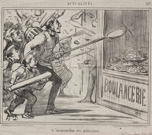 The Insurrection of the Pastry-cooks by Honoré Daumier