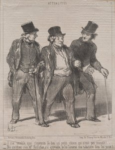 Actualities No. 7: It Seems to Me That I Notice a Little Dog There That Is Not Muzzled! by Honoré Daumier