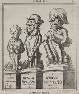 Actualities plate 98: Statues of the future by Honoré Daumier