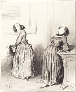 Ah, You Find That My Last Novel Is Not Quite... by Honoré Daumier