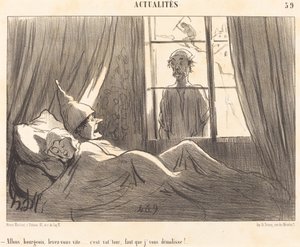 Come on bourgeois, get up quickly... by Honoré Daumier