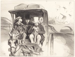 Come on... What the Devil, Coachman... by Honoré Daumier