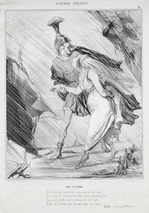 Ancient History Plate 15: Aeneas and Dido by Honoré Daumier