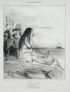 Ancient History, Plate 24: The Abandonment of Ariadne by Honoré Daumier