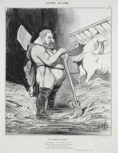 Ancient History, plate 26: The Stable of Augeas by Honoré Daumier