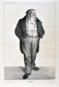 Artwork by Honore Daumier (1808-1879). Charivari dates from 1833: Serie Celebrites de la caricature Mr. Baill... MUSEUM OF FINE ARTS - PALACE LONGCHAMP, MARSEILLE