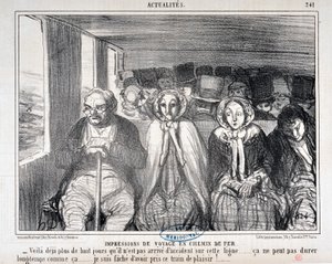 Charivari dates from 1855: Serie Actualites de voyage en railroad -Here