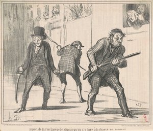 Aspect of Lacépède Street ... by Honoré Daumier