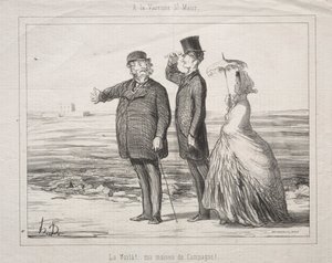 At Varenne-Saint-Maur: Behold! Here it is, my house in the country! by Honoré Daumier