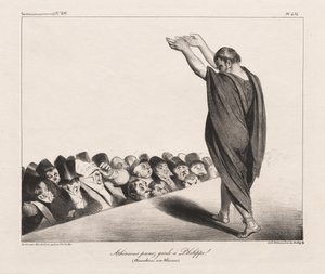 Athenians Beware of Phillip! (Demosthenes to the Athenians) by Honoré Daumier