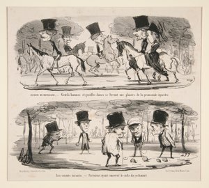 In the Bois de Boulogne by Honoré Daumier