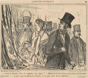 Will You Soon Be Done Looking at These Shawls? by Honoré Daumier