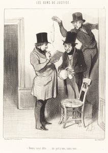 We seized dito... a water pot, without water by Honoré Daumier