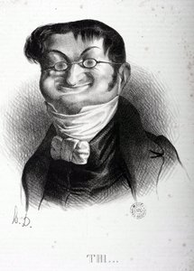 Cartoon by Adolphe Thiers, French Statesman. Drawing by Honore Daumier. Arbaud Museum.