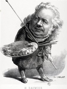 Cartoon by Honore Daumier, French Engraver, Painter and Sculptor. Carjat Engraving. Arbaud Museum by Honoré Daumier