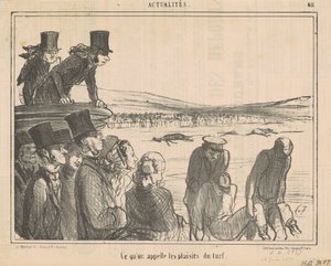 What They Call the Pleasures of the Turf by Honoré Daumier