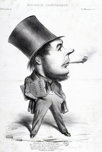 Charivaric Pantheon: Cartoon by Honore Daumier (1808-1879), French engraver, painter and sculptor. Engraving in Le Charivari. Arbaud Museum by Honoré Daumier