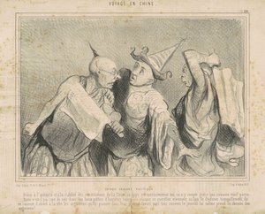 Chinese Discussing Politics by Honoré Daumier