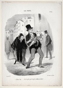 Come along, dear... by Honoré Daumier